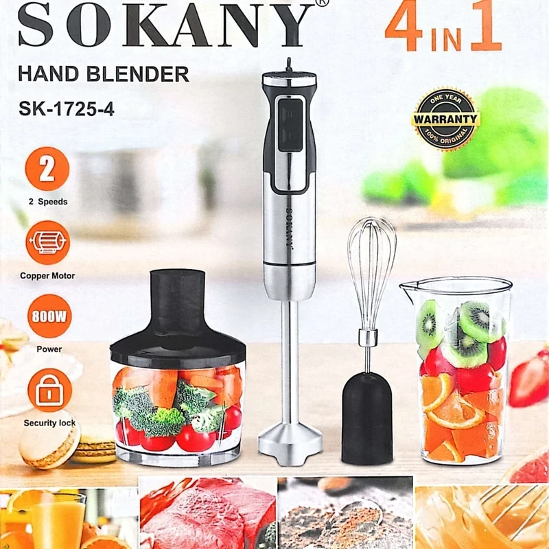 4 in 1 Sokany Hand Blender SK-1725-4 - Image 3