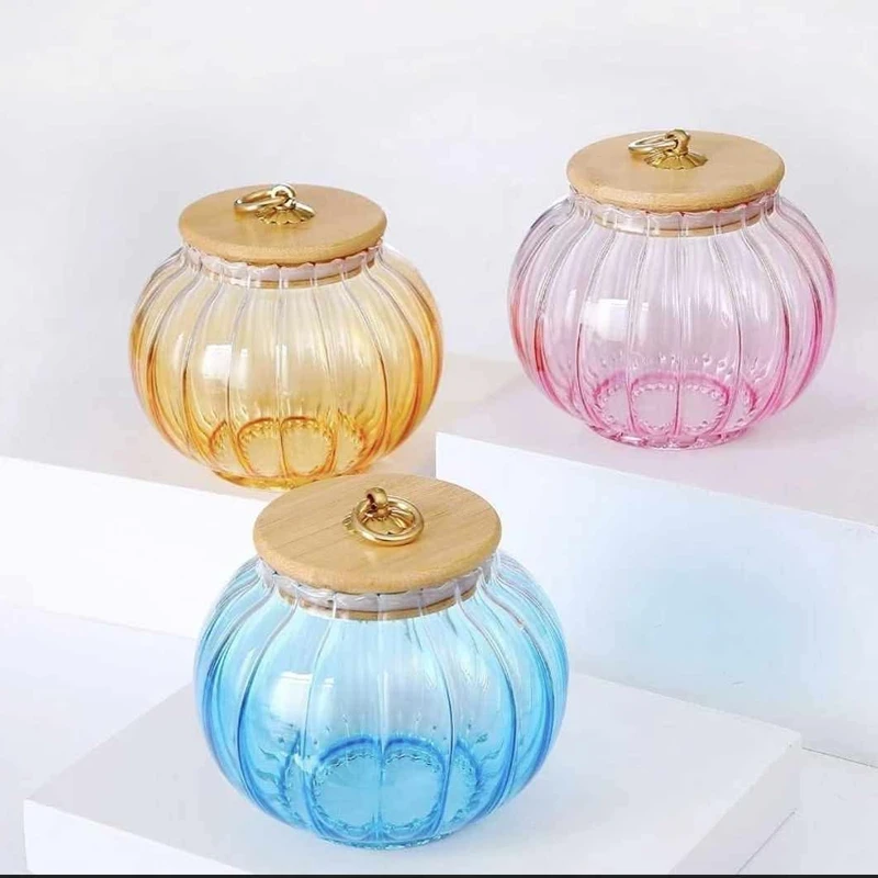 ad eBay - Bamboo Lid Glass Jar 600ml