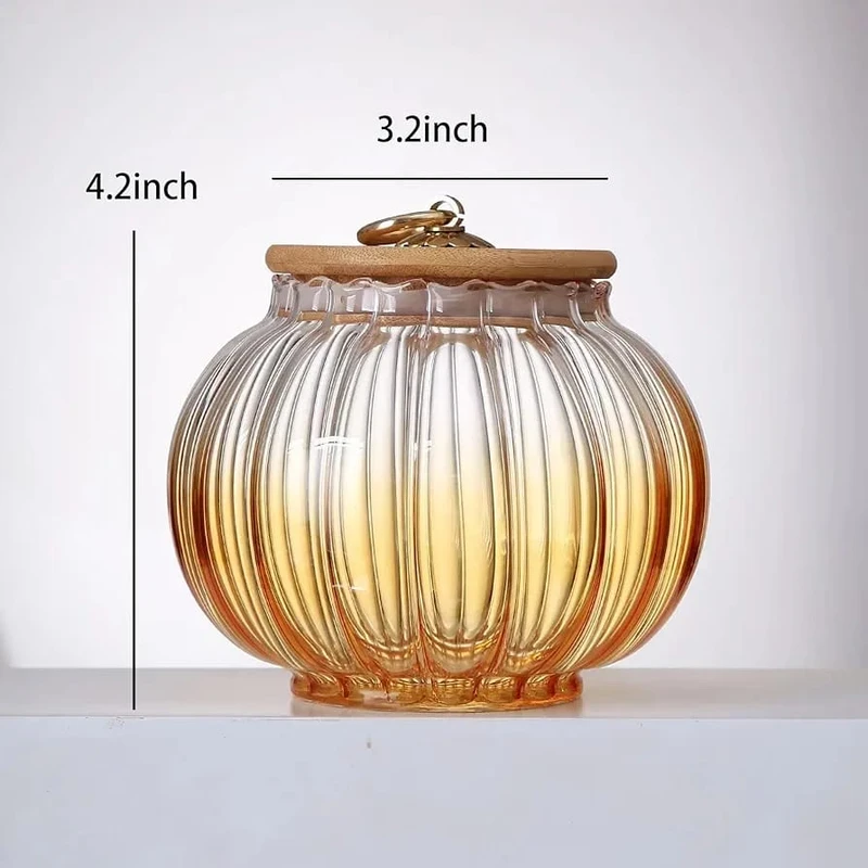 ad eBay - Bamboo Lid Glass Jar 600ml