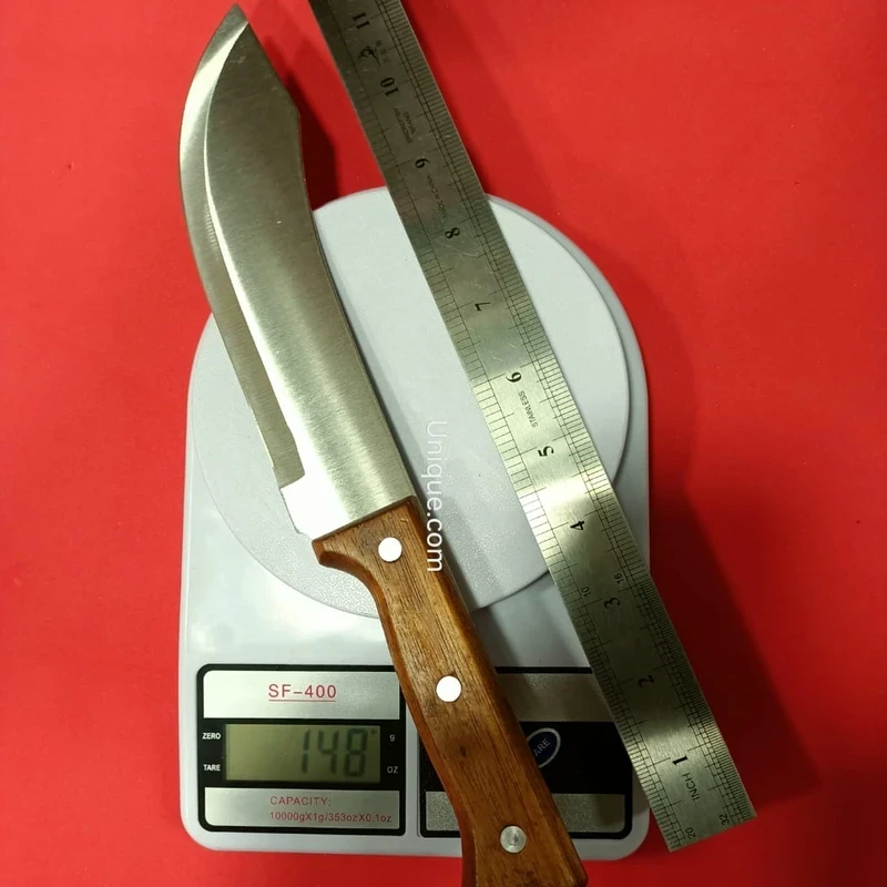 Full Tang Hunting Knife with Wooden Handle