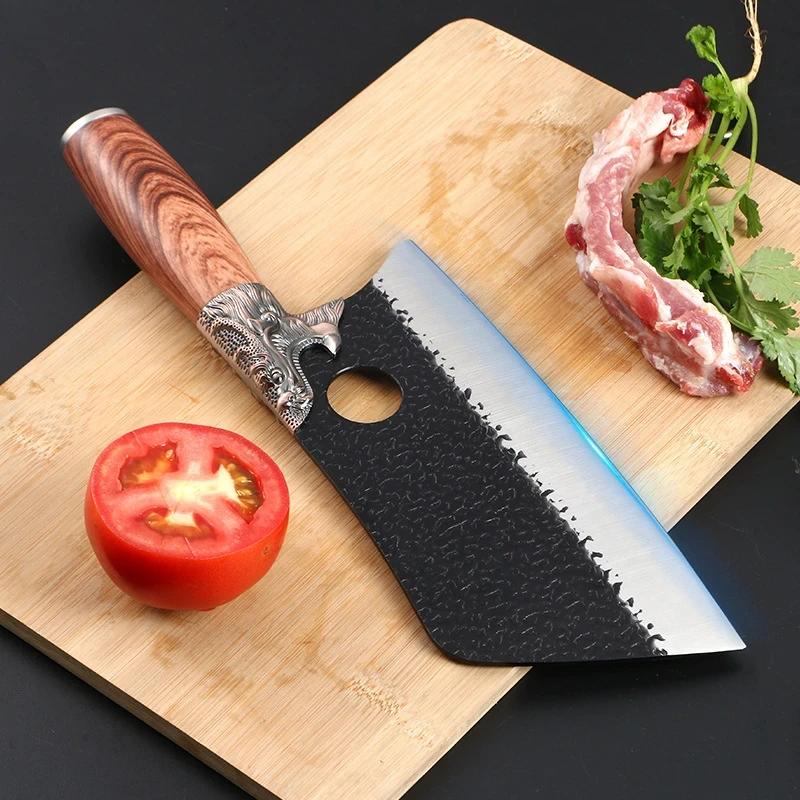 Meat Cleaver Knife – Longquan Ghost Hand-Forged Stainless Steel Slicer