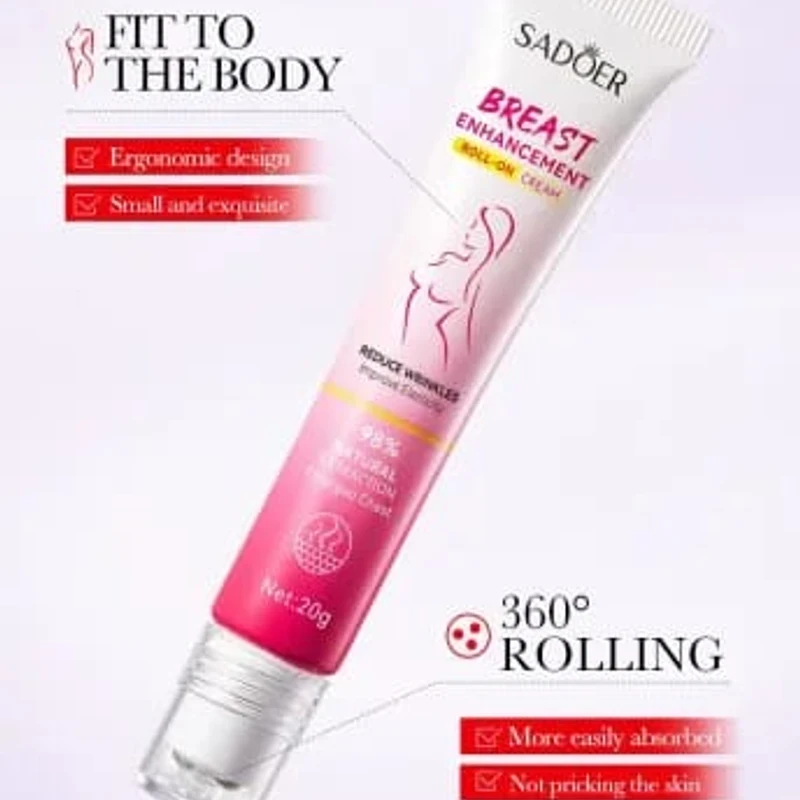 SADOER Breast Cream for Women - Breast Enhancement Roll-On Cream (0.7 Fl.oz/20g) - Image 6