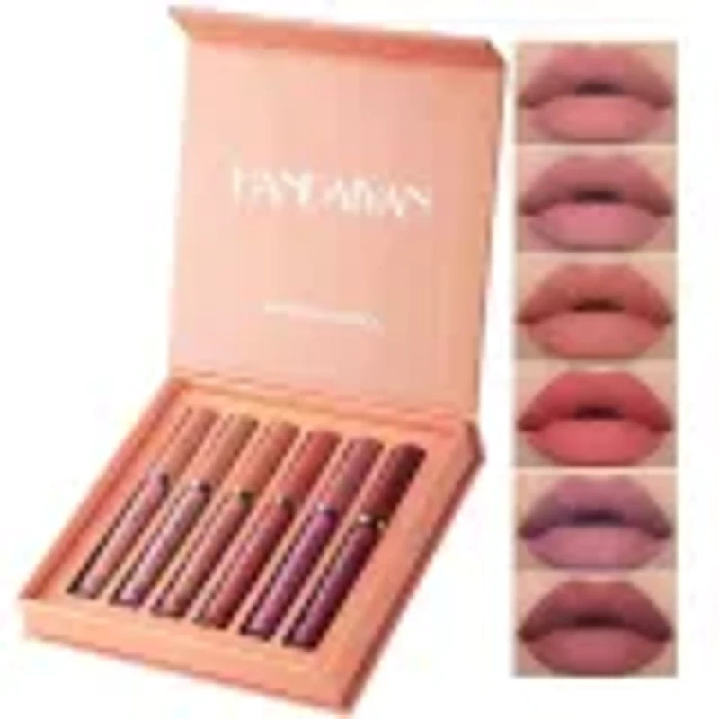 Handaiyan 6 Colors Long Lasting Velvet Lips Tint Liquid Lipsticks Set -B - Image 4