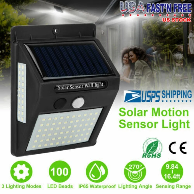 30 LED Motion Sensor Wall Solar Light Waterproof Security Lamp - Image 3