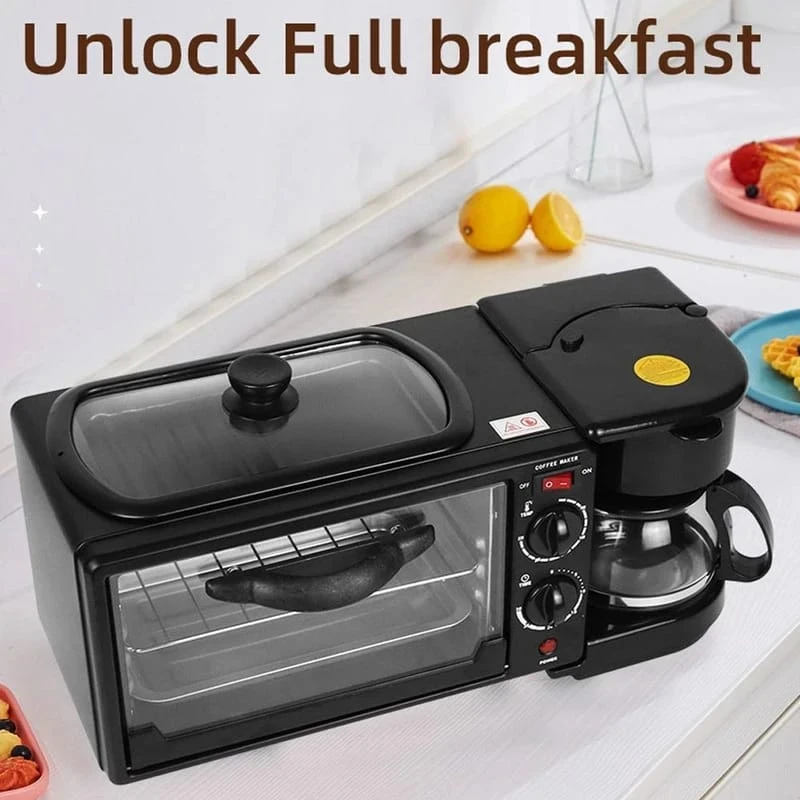 3-in-1 Multifunctional Breakfast Station (Toaster Oven, Coffee Maker, Griddle) - Image 5