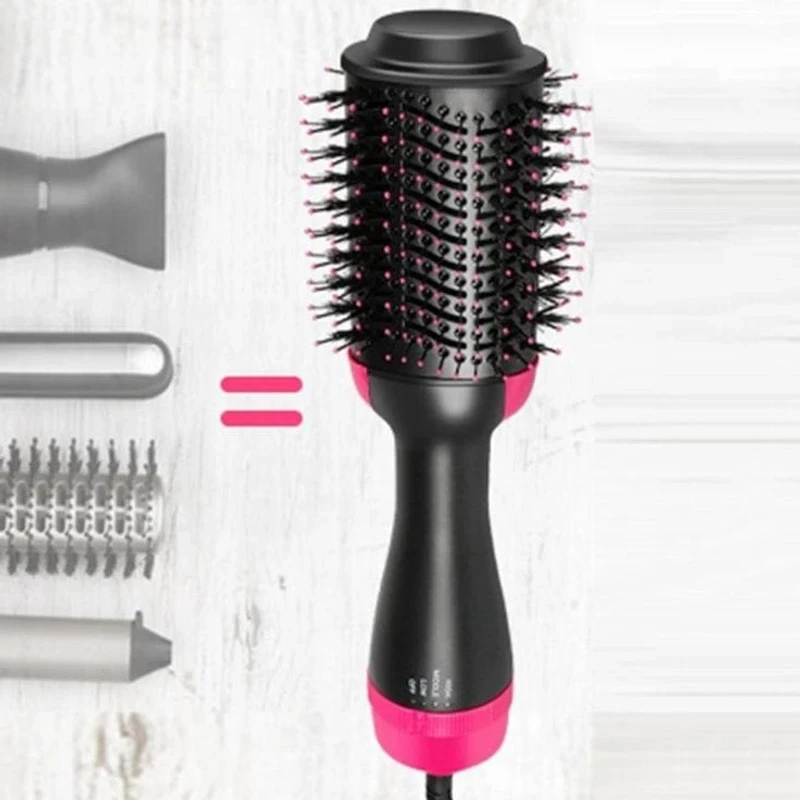 Hot Air Brush 3 in 1. Hair Straightener, Hair Dryer and Volumizer with Comb. Curler Hair Styling Tool