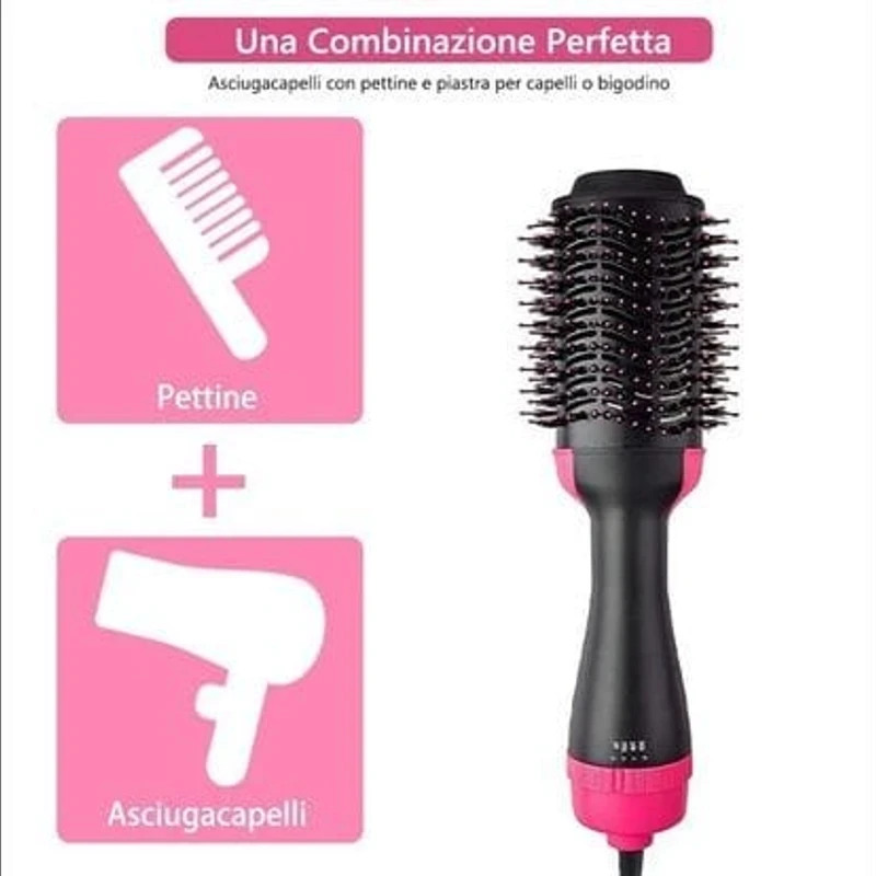 Hot Air Brush 3 in 1. Hair Straightener, Hair Dryer and Volumizer with Comb. Curler Hair Styling Tool - Image 4
