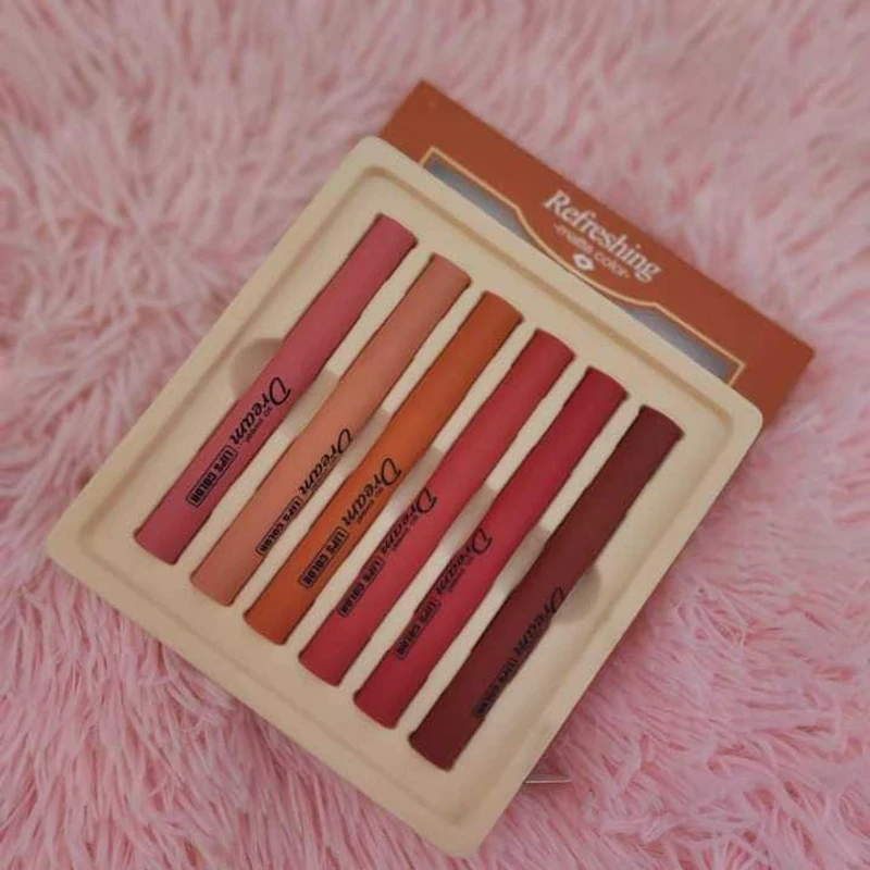 Hengfeng 6 pcs/set Dream Matte Velvet Lipstick Set