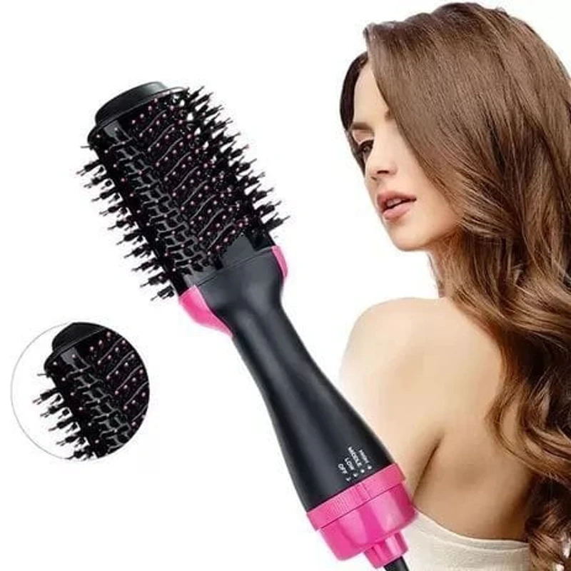 Hot Air Brush 3 in 1. Hair Straightener, Hair Dryer and Volumizer with Comb. Curler Hair Styling Tool