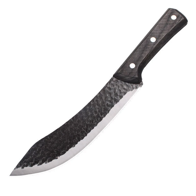 Hand-Forged High Carbon Steel Curved Chef Knife – Butcher Cleaver