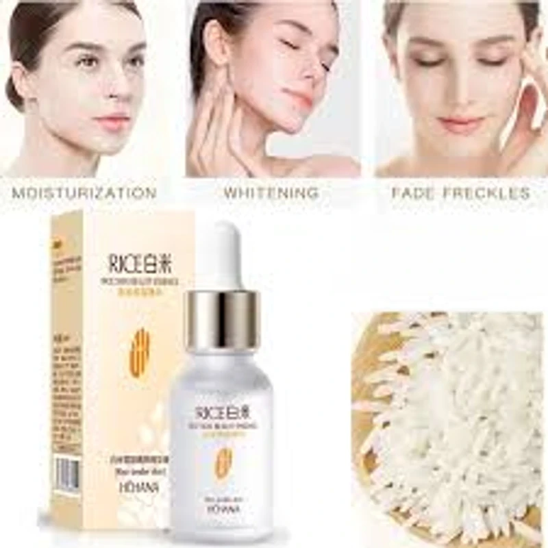 ROREC White Rice Serum Reduces Wrinkles and Lighten Dark Spots Pore Minimizer Anti- Aging Face Moisturizer Skin Lightening - 15ml - Image 6