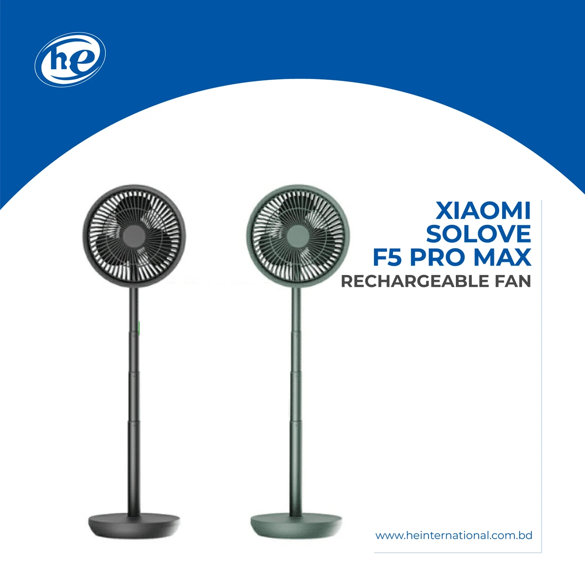 Xiaomi SOLOVE F5 Pro Max (10,000mAh Battery) Rechargeable Fan