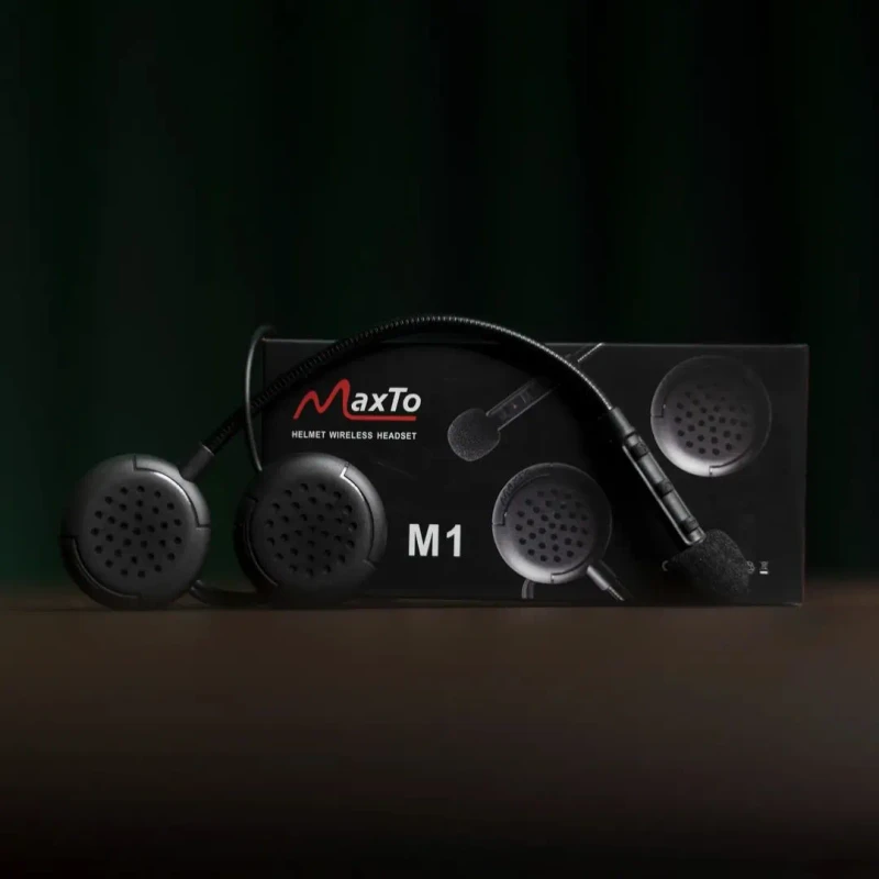 MAXTO M1 Helmet Bluetooth with 1 year Warranty | Inside Helmet Bluetooth | Anti-interference Headset For Motorcycle Helmet