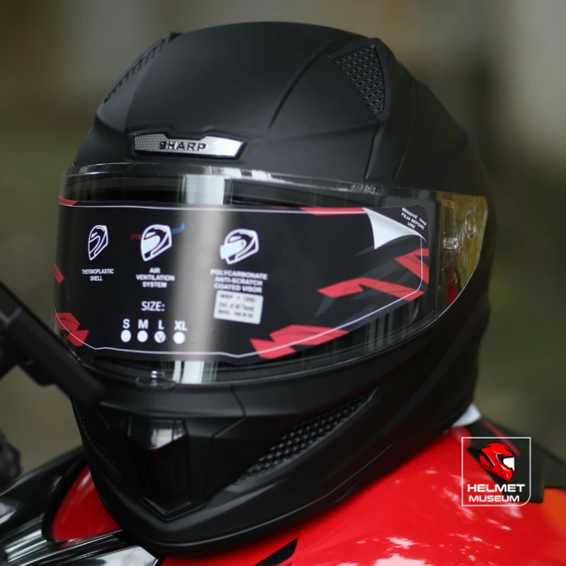 Steelbird SBH-25 SHARP – Full Face Helmet – ISI Certified – Glossy Black with Sun Visor and washable padding - Image 7