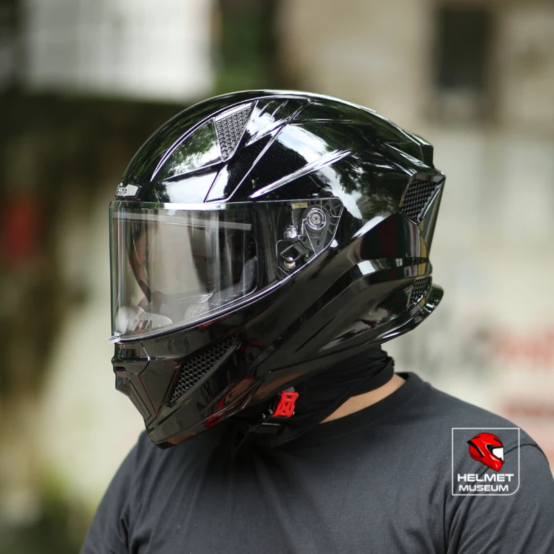 Steelbird SBH-25 SHARP – Full Face Helmet – ISI Certified – Glossy Black with Sun Visor and washable padding - Image 3
