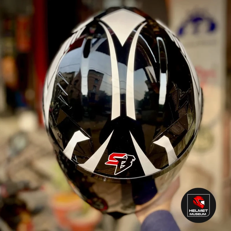 𝐒𝐭𝐞𝐞𝐥𝐛𝐢𝐫𝐝 𝐀𝐢𝐫 𝐒𝐁𝐀-𝟐𝟎 𝗦𝗛𝗜𝗘𝗟𝗗 𝗫 𝐌𝐨𝐝𝐮𝐥𝐚𝐫 𝐅𝐮𝐥𝐥 𝐅𝐚𝐜𝐞 𝐇𝐞𝐥𝐦𝐞𝐭– Glossy Grey/Black, ISI Certified Dual Visor with Inner Sunshield - Image 5