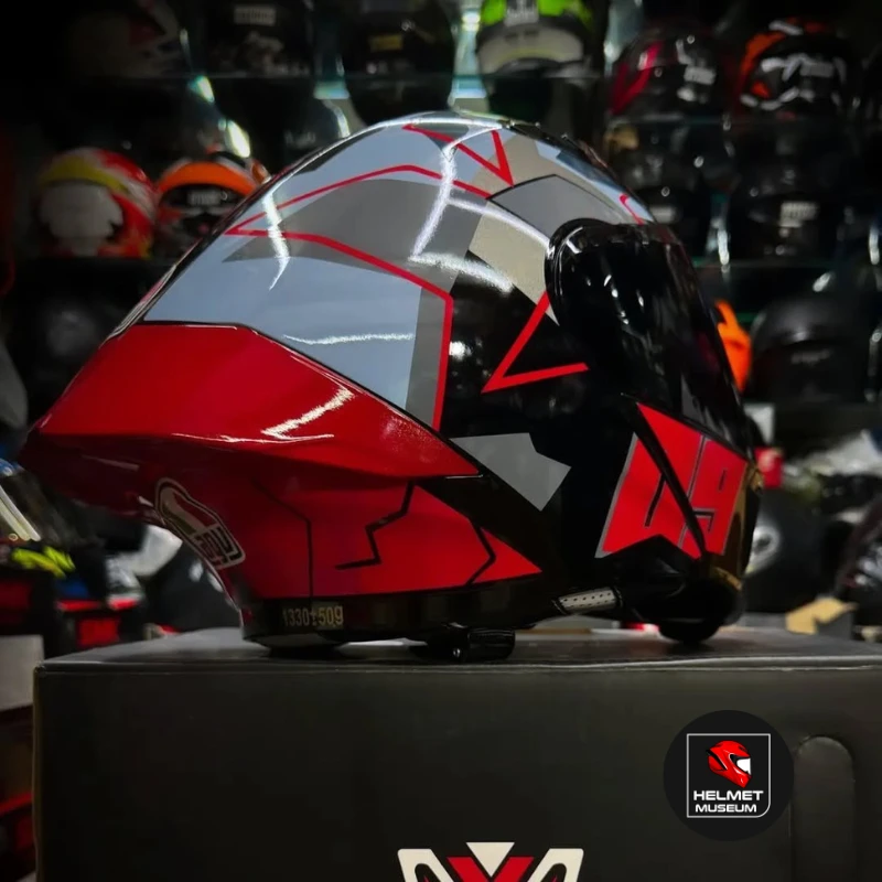 𝐒𝐭𝐞𝐞𝐥𝐛𝐢𝐫𝐝 𝐀𝐢𝐫 𝐒𝐁𝐀-𝟐𝟎 𝟬𝟵 𝐌𝐨𝐝𝐮𝐥𝐚𝐫 𝐅𝐮𝐥𝐥 𝐅𝐚𝐜𝐞 𝐇𝐞𝐥𝐦𝐞𝐭 – Glossy Red, ISI Certified Dual Visor with Inner Sunshield