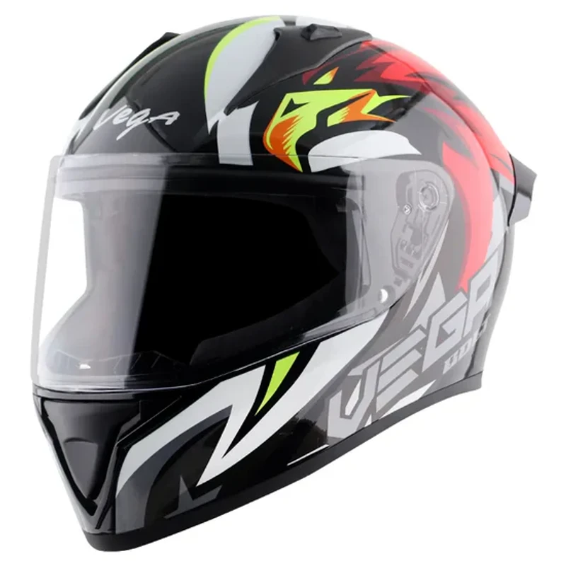 Vega Bolt SpeedX Black Red Helmet with DOT Certification