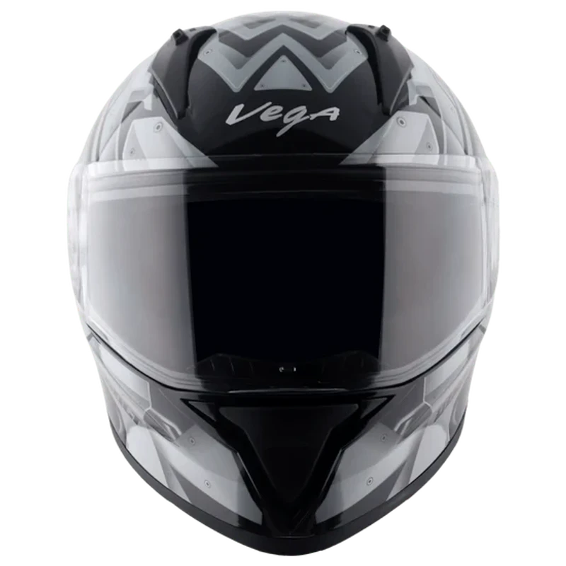 Vega Bolt Martial Black Grey Helmet with DOT Certification - Image 3