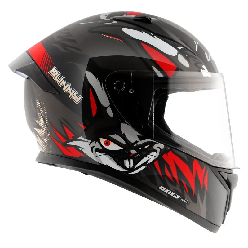 Vega Bolt Bunny Black Red Helmet with DOT Certification