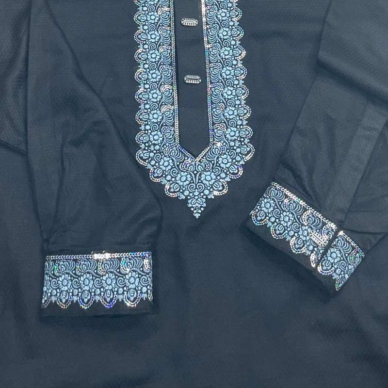 Sequence Embroidery Design Panjabi Giza Cotton Fabric (Combo Offer) - Image 3