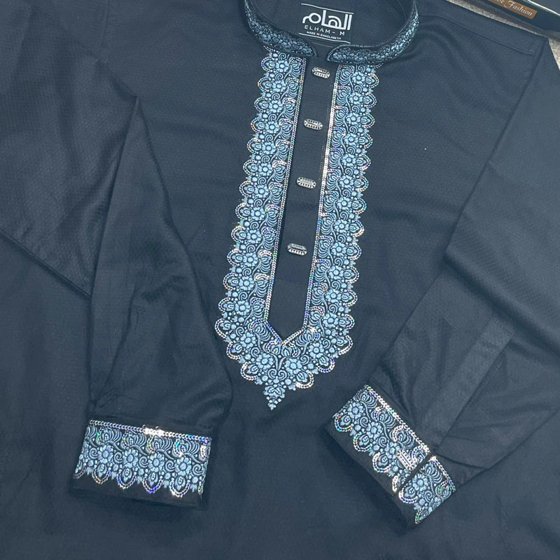 Sequence Embroidery Design Panjabi Giza Cotton Fabric (Combo Offer)