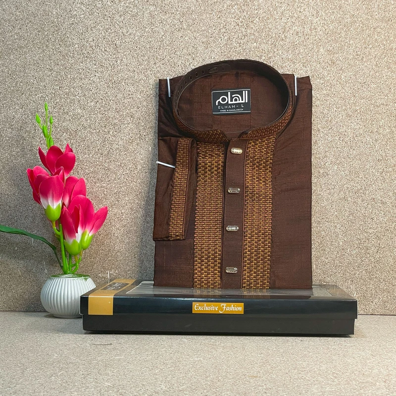 Indian Glossy Embroidery Panjabi