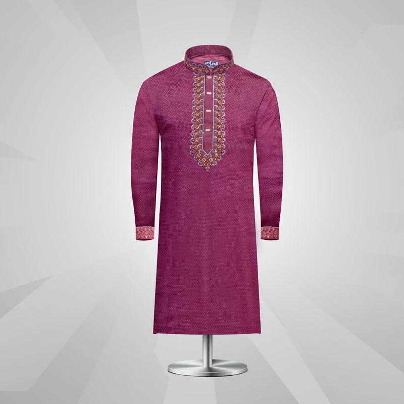 Sequence Embroidery Design Panjabi Giza Cotton Fabric (Combo Offer) - Image 4