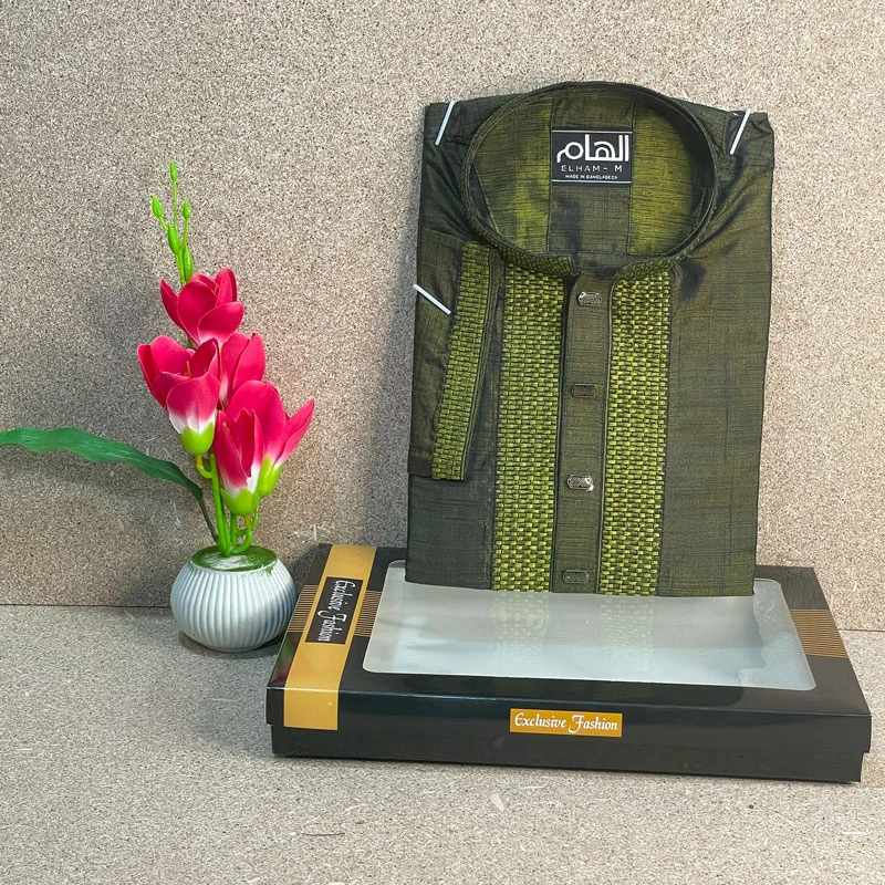 Indian Glossy Embroidery Panjabi