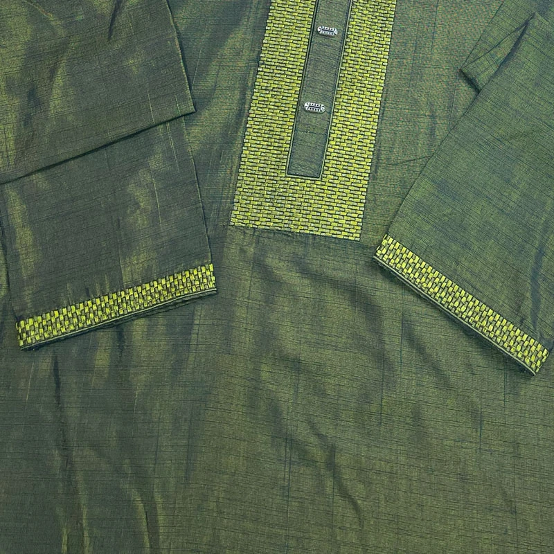 Indian Glossy Embroidery Panjabi - Image 3