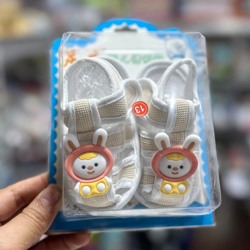 Cartoon Soft Crib Sandals ০-১২মাস ফ্রি সাইজ