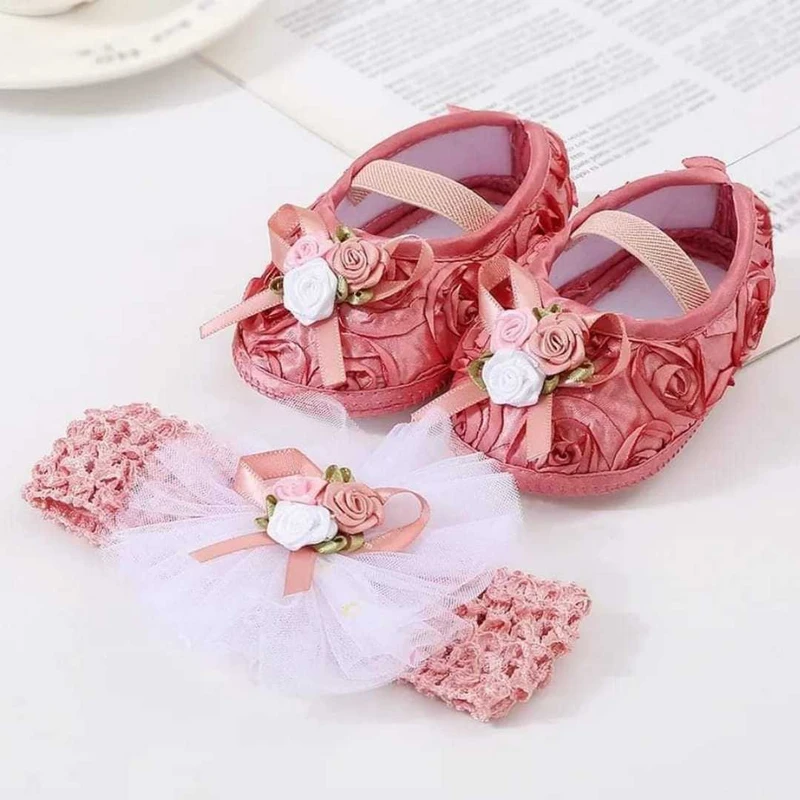 3 Flower Shoes Nude Colour ০-১২মাস ফ্রি সাইজ