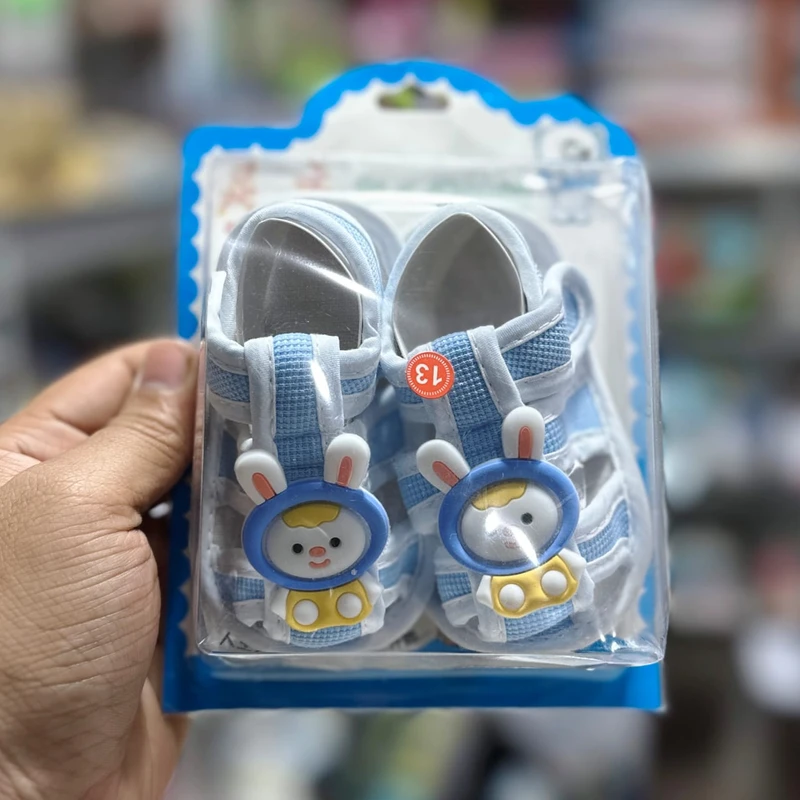 Cartoon Soft Crib Sandals ০-১২মাস ফ্রি সাইজ