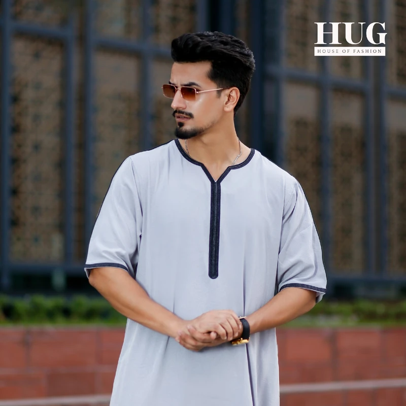 Arabic Grey Thobe – Subtle Sophistication