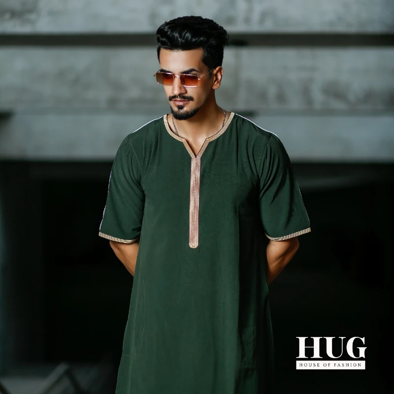 Arabic Forest Green THOBE – Rich & Refined.
