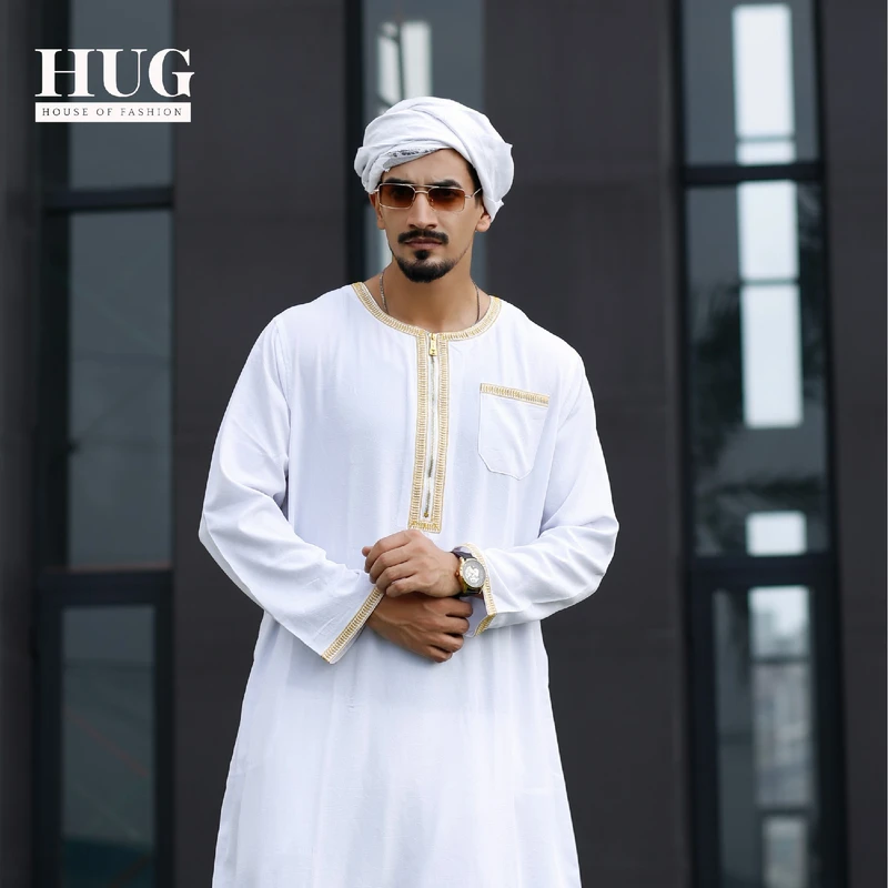 Arabic White Full Sleeve Thobe – Timeless Grace