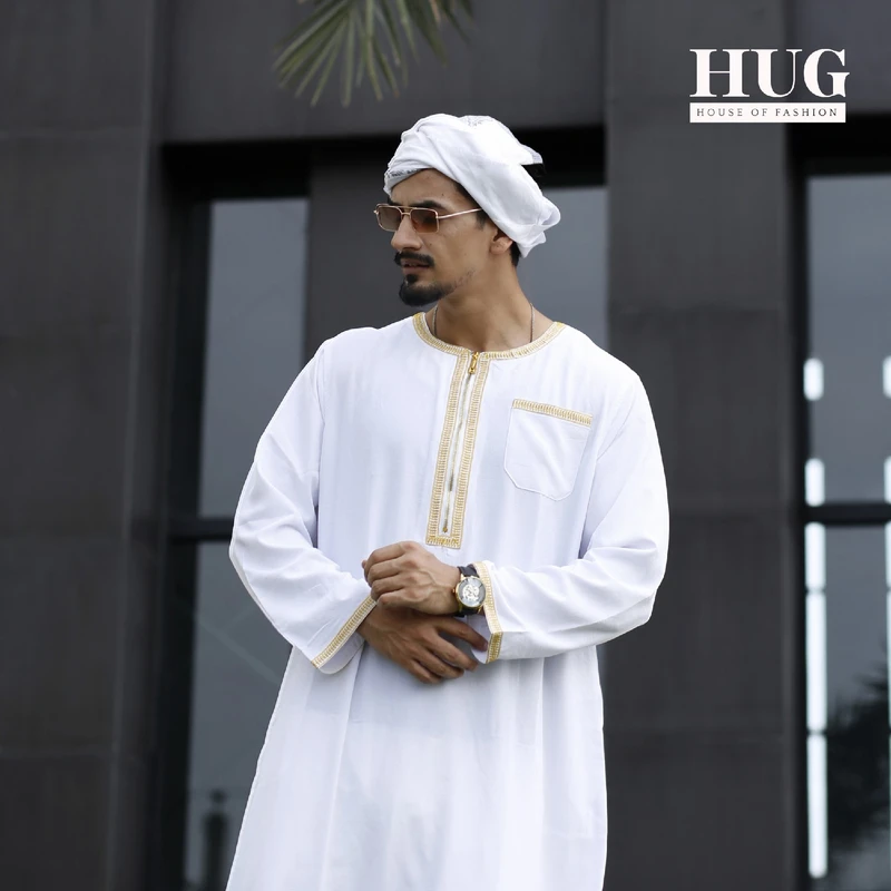 Arabic White Full Sleeve Thobe – Timeless Grace - Image 3