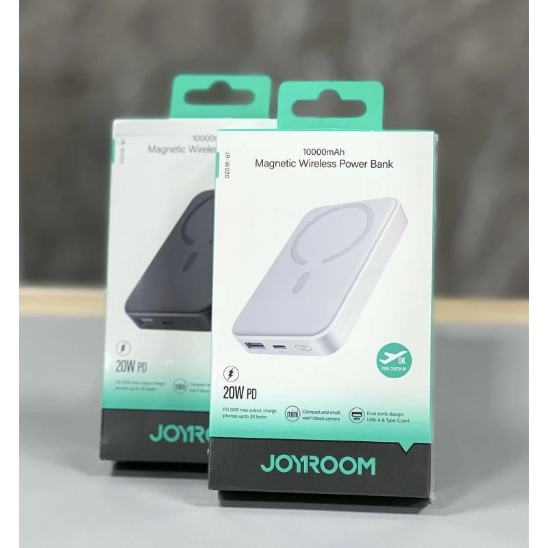 Original 10000mAh magnetic wireless Battery Pack joyroom .Ultra Slim 20W.
