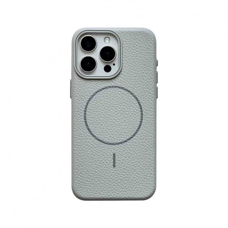 Lychee MagSafe taitanium Grey Tpu case - Image 3