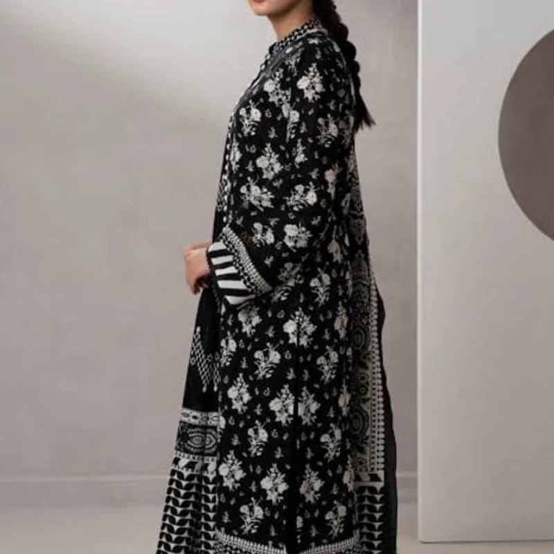 Cotton Three-Piece with 5-Haat Orna - Image 6