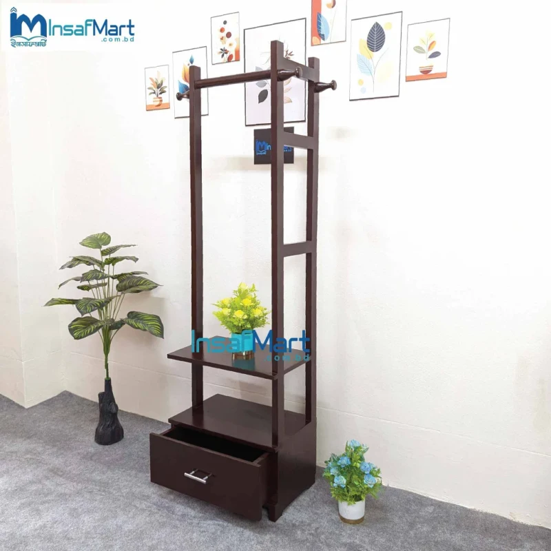 Wooden Multi Layer Alna Witn 3 Side Hook And 1 Drawer For Bedroom | Wooden stylish Alna