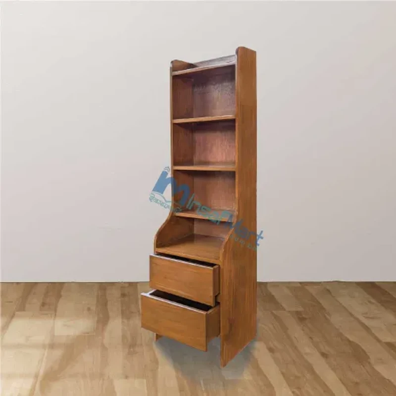 Side Tables for Living Room with 2 Drawers and Open Storage | Compartment for Bedroom | Bookcase for Bedroom | Rustic Bedside Tables for Bedroom, Living Room