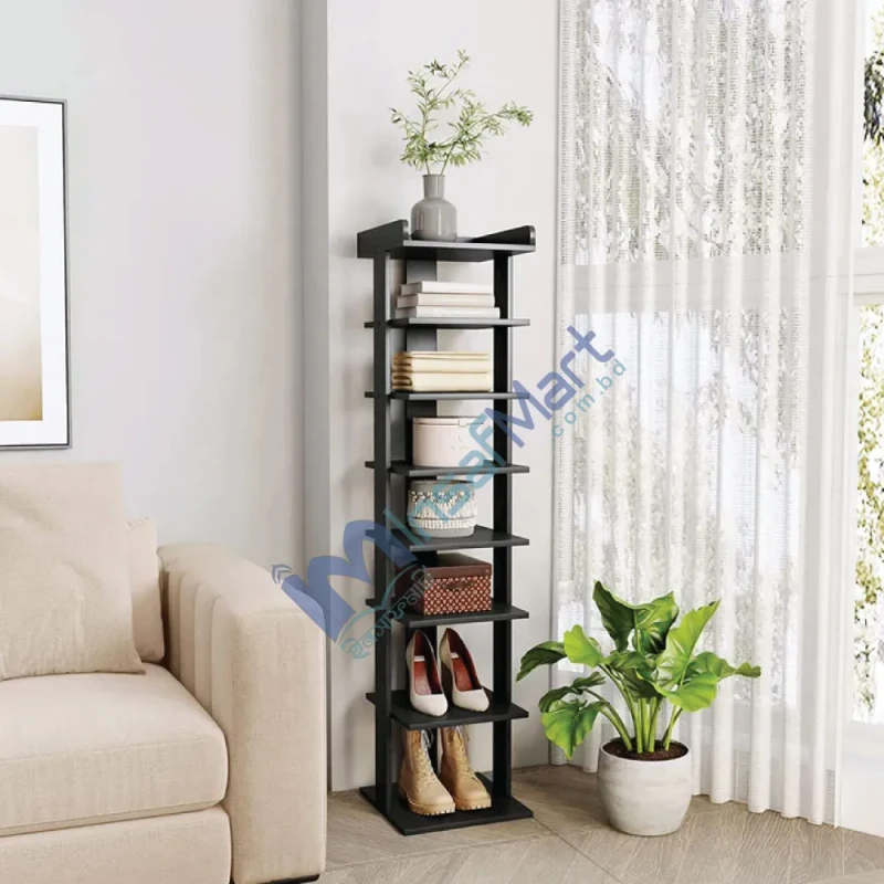 Wooden 7 Tiers Vertical Shoe Rack | Wooden Shoes Racks Organizer