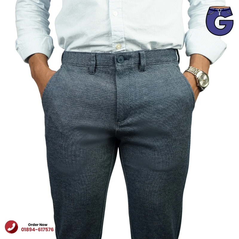 Blue Cheque Formal Pant