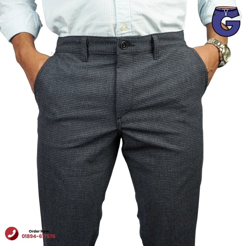 Polka Blue Formal Pant