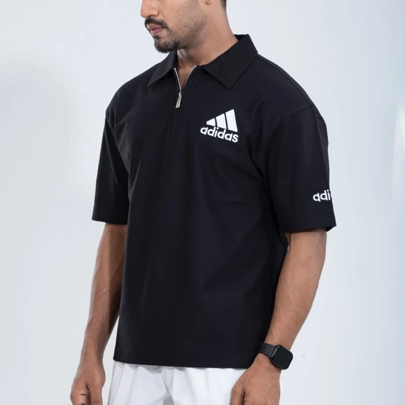 China premium polo | Black color | Embroidery Design
