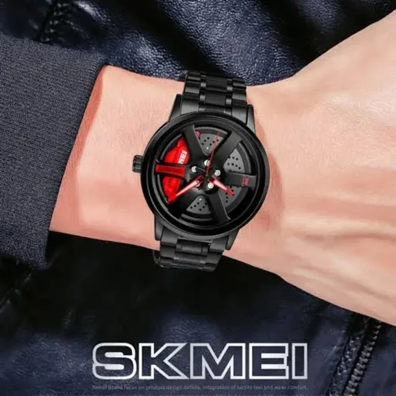 SKMEI 1787 Rotation Wheel Stainless Steel Watch for Men