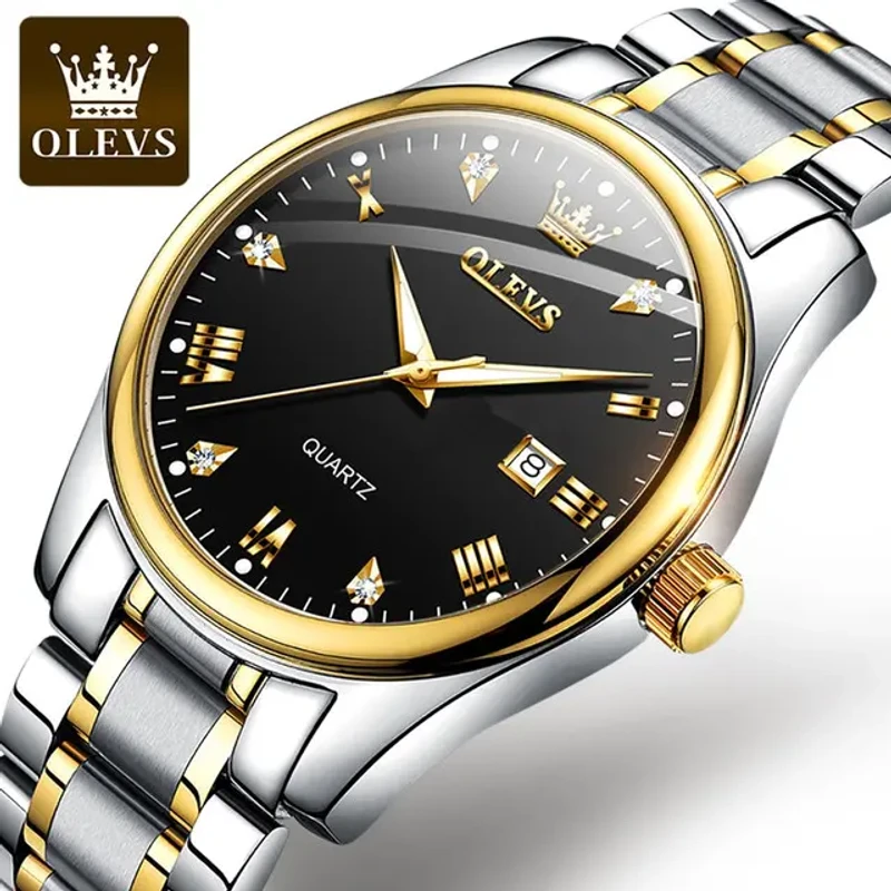 Olevs 5661 Date Leather Watch For Men