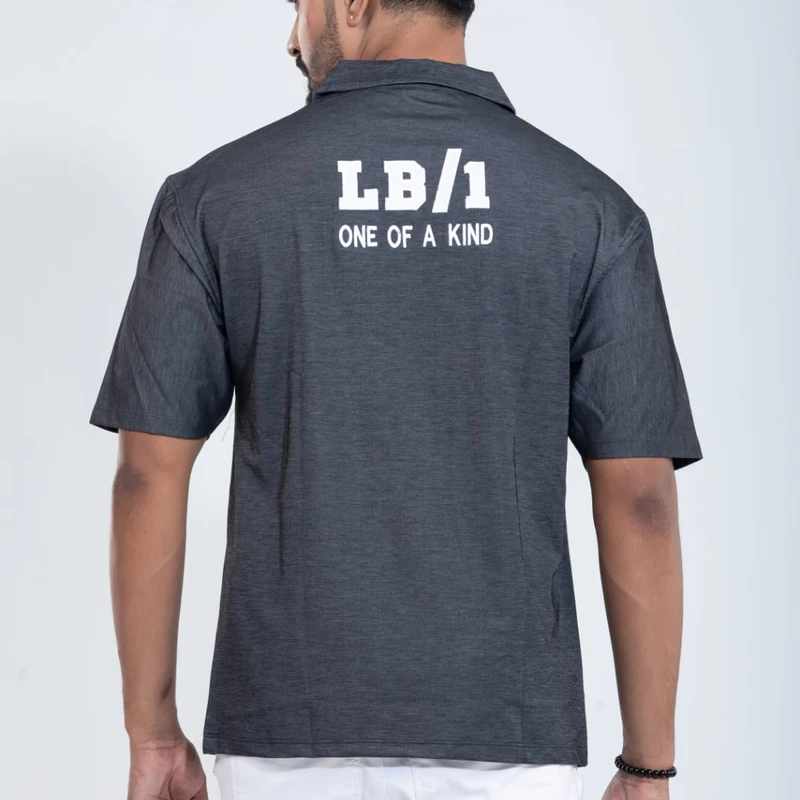 China premium polo | Deep Ash | Embroidery Design