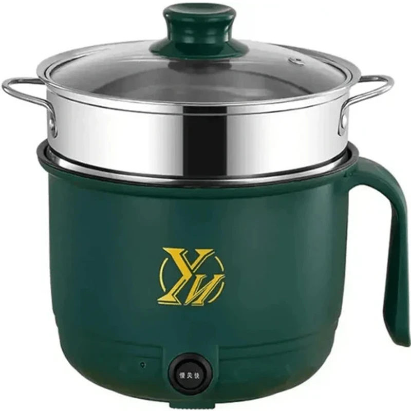 YN Electric Cooking Pot Double Deck–18cm – Green Color - Image 3